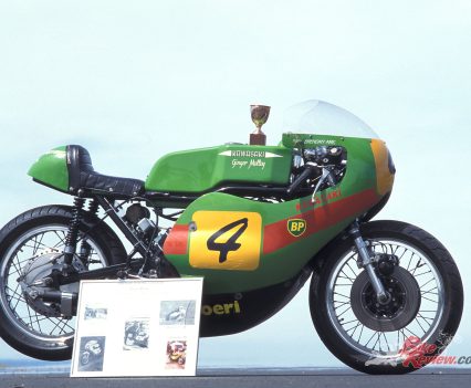 It was the manufacturer of the Green Meanies which was responsible for building what is arguably the most significant motorcycle in the history of the 500GP class... the Kawasaki H1R.