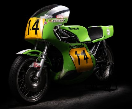 One of the final renditions to grace the field. The Kawasaki H1R W.