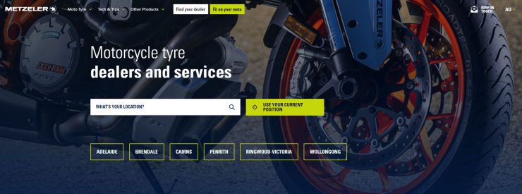 The Metzeler Australia website now features an all new dealer locator for Aus making it easier than ever to find a great set of tyres that perfectly fit your ride!