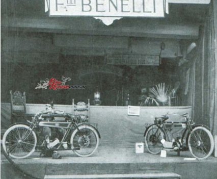 Original Benelli shopfront in the 1910s.