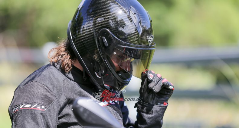 What an interesting lid, it’s a sign of the times when you have an intercom and camera built into your helmet.