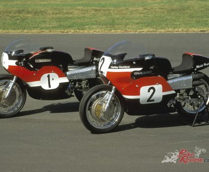 Cathcart was no stranger to the thumping v-twin of a Harley road-racer, having raced the XR750-TT years prior...