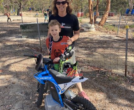 Heather Ware and Anthony Ware, Junior Trials Minicycle Club, Torrot Motocross Two.
