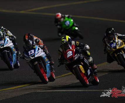 The night race for the 300s was still damp and so the teams took their cues from the just-completed Supersport race where those on wet tyres capitalised.