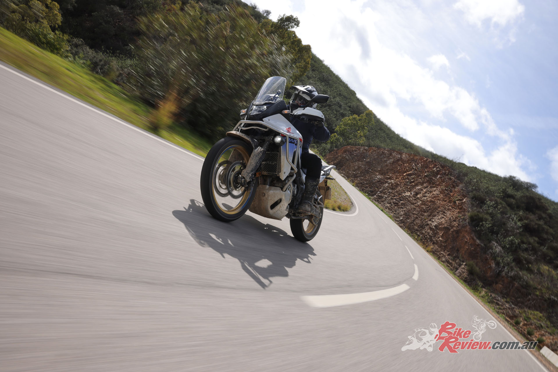 "Soon after getting on it, you feel the Transalp has that Honda-typical do-it-all personality, which given the sort of adventure machine the 750 is, doesn't come as a surprise at all."
