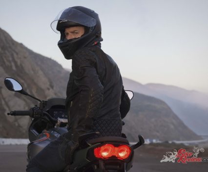 Ewan McGregor with the Moto Guzzi V100 Mandello.