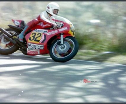 Rob racing at Bathurst on his TZ. Back when bikes were allowed on the mountain...