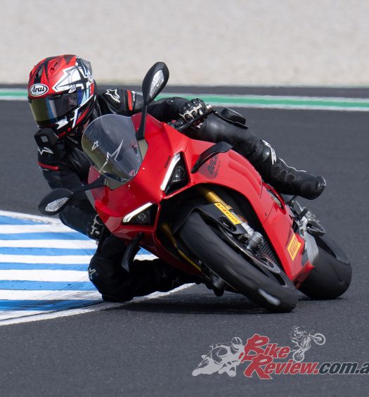 The new V4 SC1 gave Taka supreme confidence on the Ducati, particularly on turn-in and at full lean.