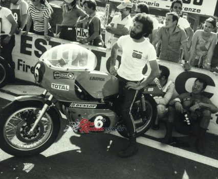 1975 June. Mugello 1000km, Nico Cereghini finished 3rd. 3C 1000 racer shared with August Brettoni (sitting).