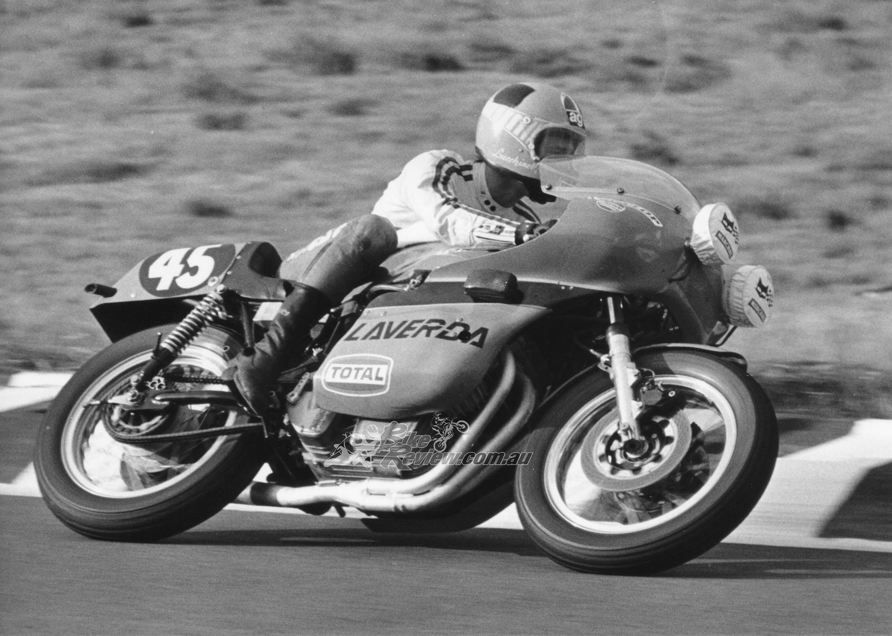 1975 Sept. - Le Mans 24h Bol d'Or. Lucchinelli on experimental 120-degree engine, DNF.r. Lucchinelli on experimental 120-degree engine, DNF.