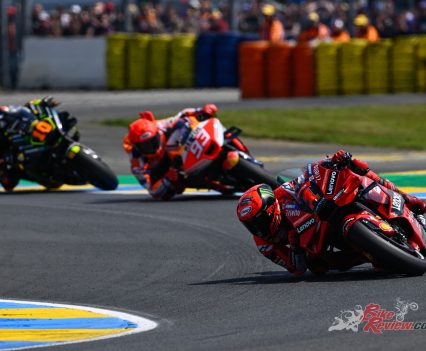 With 11 laps to go, and it was a four-rider scrap for Tissot Sprint glory as Bagnaia led Martin, Marquez, and Binder respectively with Marini in a distant 5th.