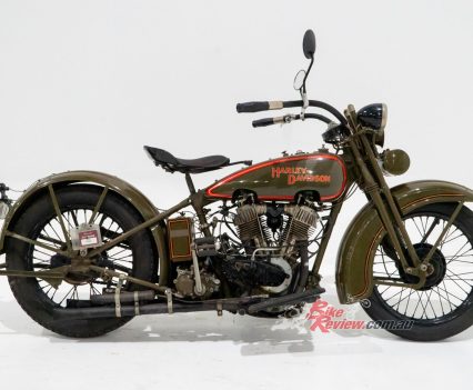 This restored 1929 Harley-Davidson HD 1200cc solo is being offered with ‘no reserve’ but is expected to make $45,000-$55,000.