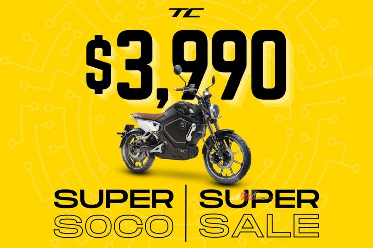For a strictly limited time only, you can save a staggering $1,500 and ride away with the Super SOCO TC for just $3,990!