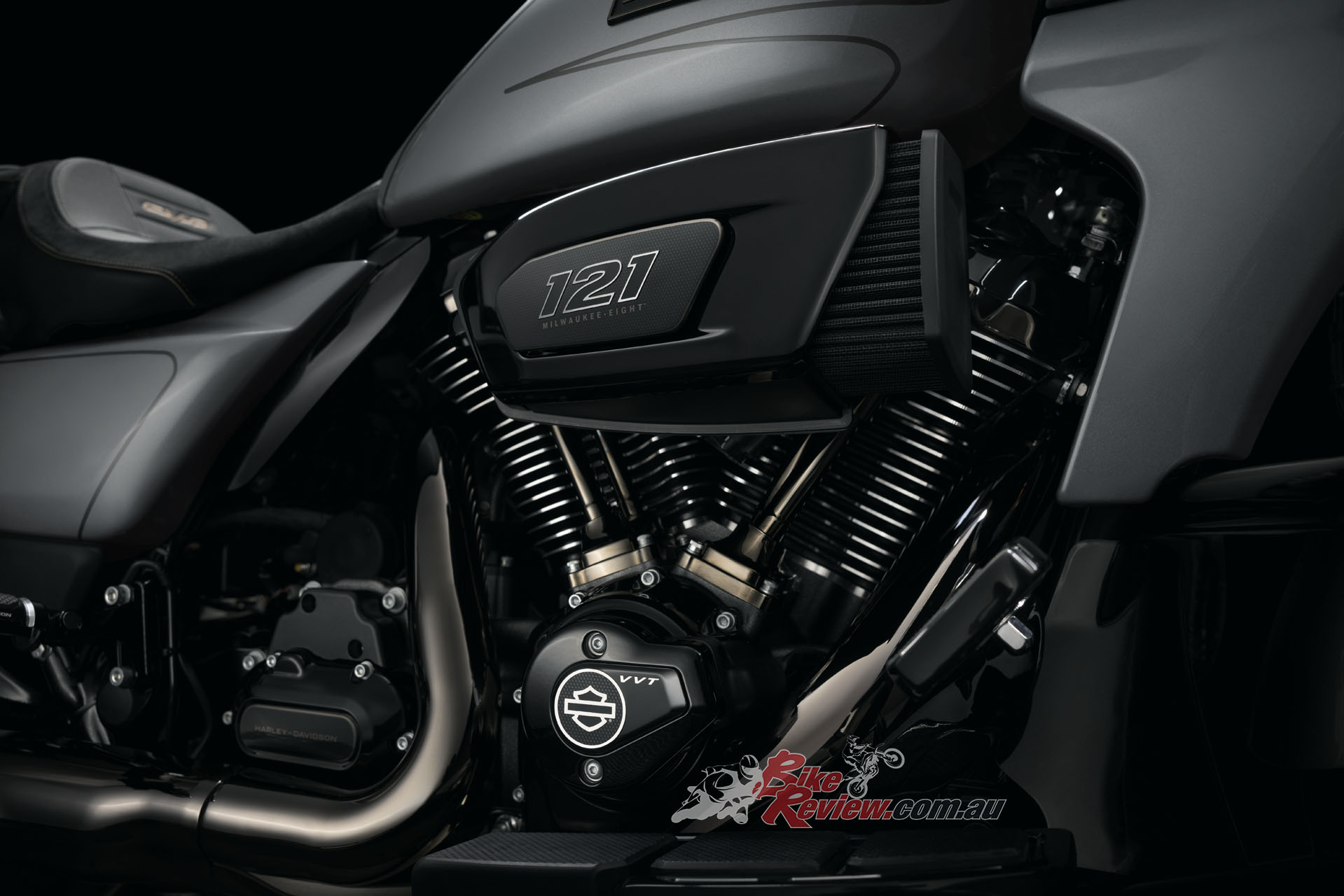 The bragging rights of riding a motorcycle powered by the new Milwaukee-Eight VVT 121 powertrain are exclusive to owners of the 2023 CVO Street Glide and CVO Road Glide models.