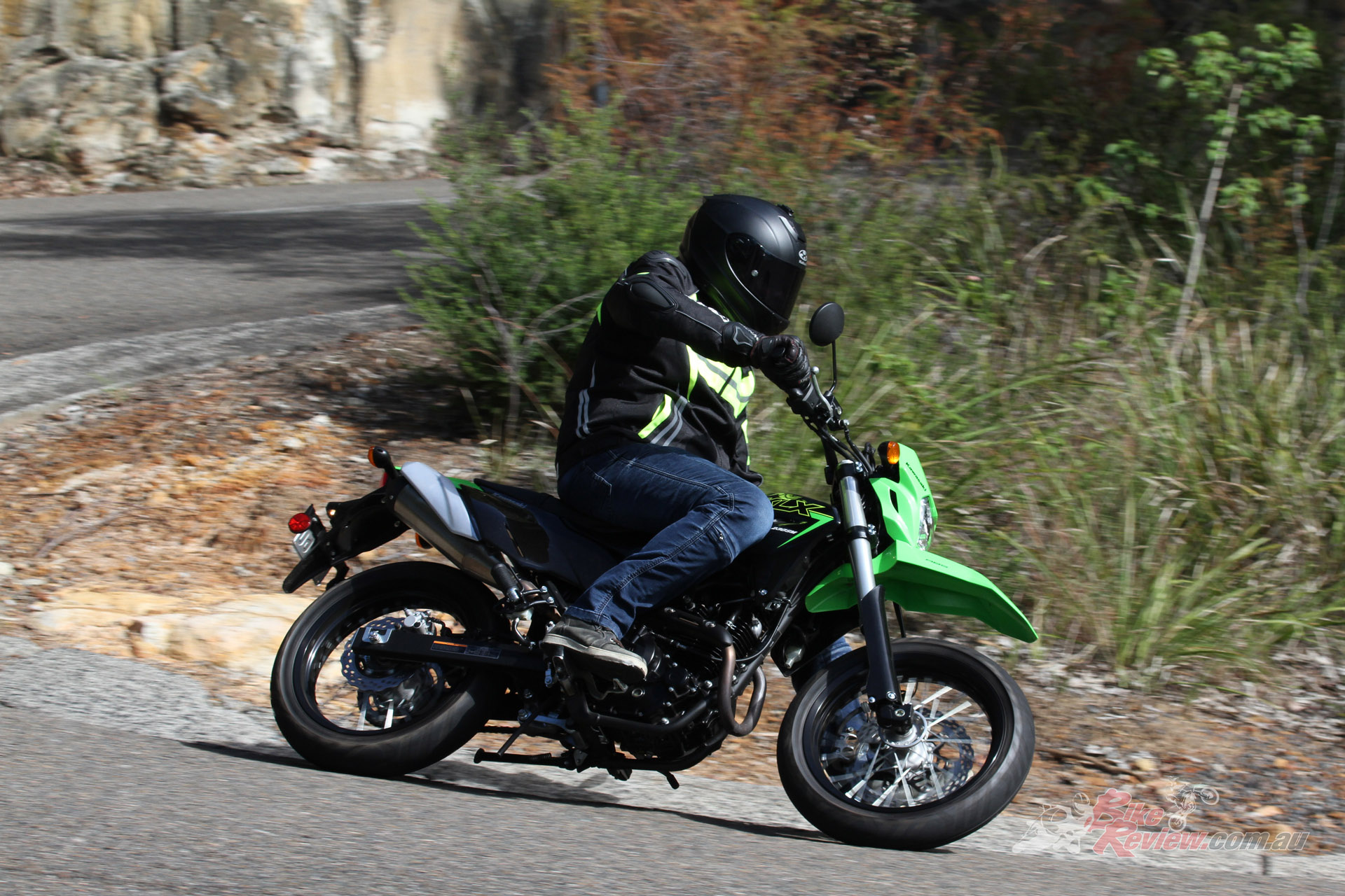 As much as I found the KLX fun in town, it was on the mountain roads that it had me grinning. 