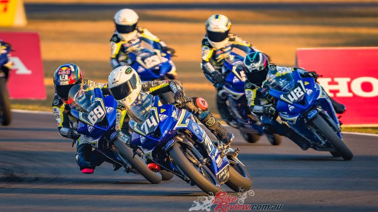 The bLU cRU Oceania Junior Cup exceeded its normal expectations by providing three different race winners, riders to the podium for the first time and lap records broken with the usual on-track entertainment in the three races.