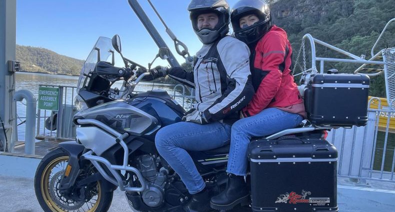 Kirsten reckons that the CFMOTO offers a comfortable experience for the pillion passenger, especially with the addition of hard panniers.