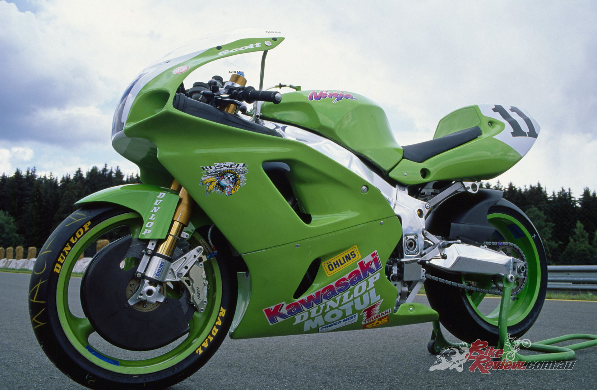 "A multi-adjustable streetbike chassis was an inevitable spinoff from Superbike racing, but in fact while the team did experiment a little with the adjustable swingarm pivot, Doyle admitted they usually came back to the original settings."