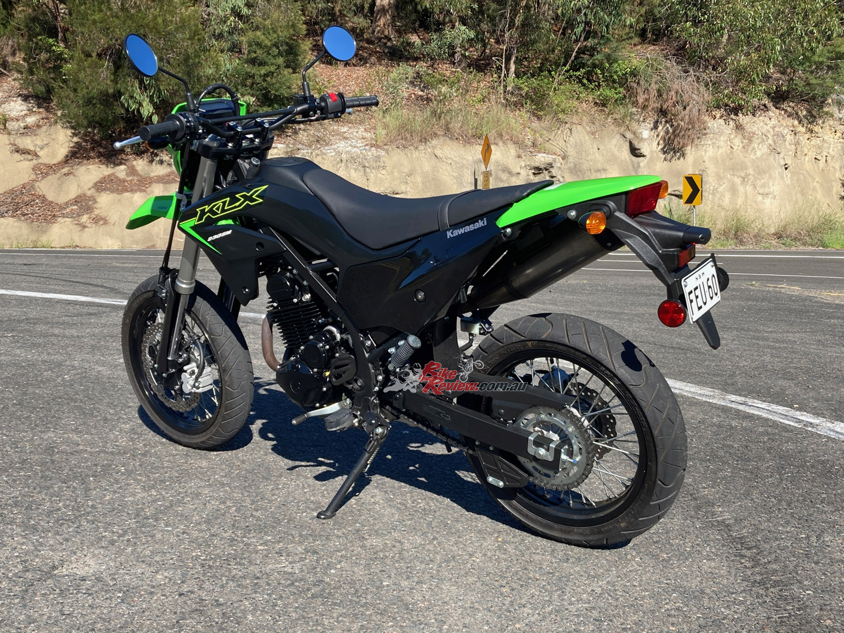 An alternative to the usual off-road, nakedbikes, cruisers or sports styled LAMS machines. The KLX is neat and has some character to it.