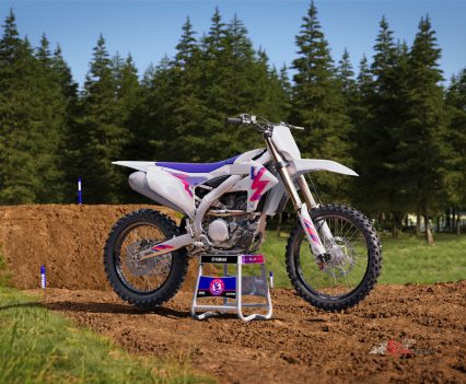 This model draws its inspiration from 1990s-era Yamaha two-stroke motocrossers to honour 50 years of Yamaha offroad innovation.