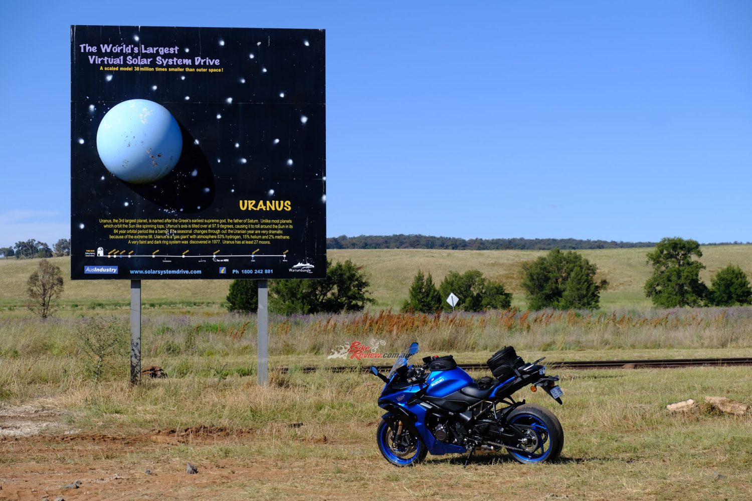 Stopping to look at the various planets was a lot more interesting than the Black Stump.