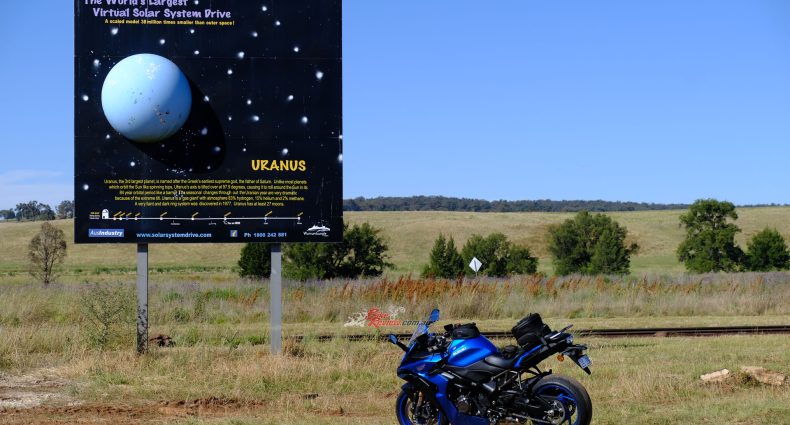 Stopping to look at the various planets was a lot more interesting than the Black Stump.
