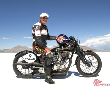 AC headed out to the Bonneville Salt Flats in search of a world record on-board the Brough Superior 750 Baby Pendine!