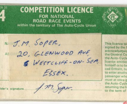 Soper racing licence!