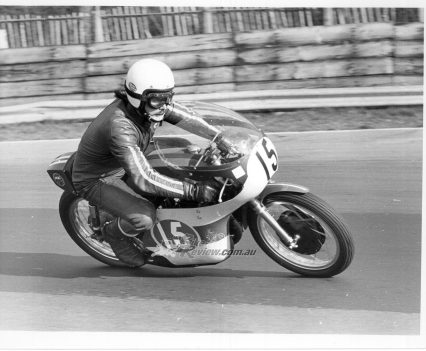 John on the Suzuki Clubman 250cc racer.