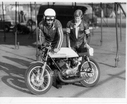 John on the Suzuki Clubman 250cc racer.