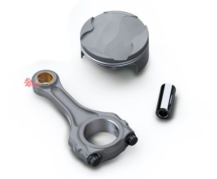 Lightweight pistons to complement its Titanium connecting rods, both designed by Pankl.