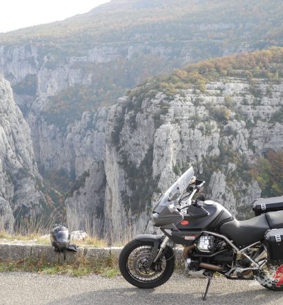 Overlooking the Gorges de l’Ardèche.