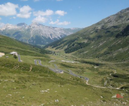 Not all Alpine passes are steep and tight.