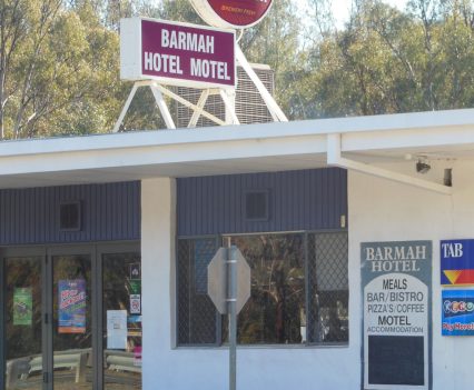 Barmah pub may not look like much, but… er, well, it isn’t really much. Beer’s cold, though.