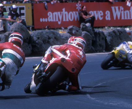 Kevin Magee, left, among a star-studded Swann Series field at Calder Park.