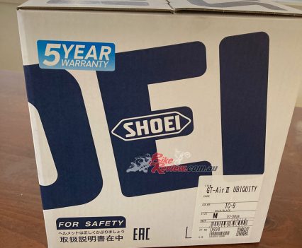 Shoei helmets are always so well boxed up.