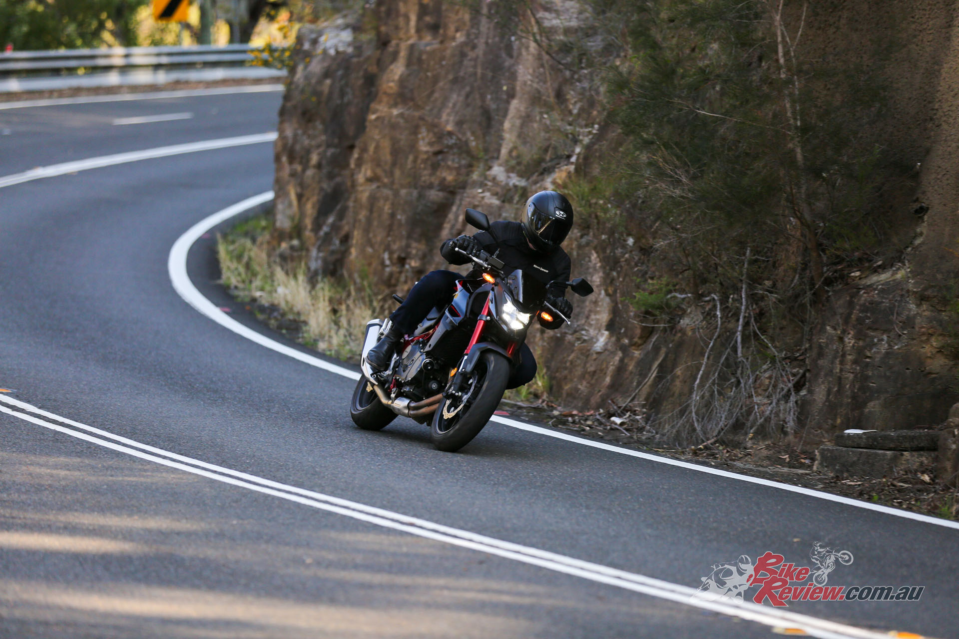"Take this little thing up through the twisties and the Hornet shows its true colours, leaning into those curves with a kind of slick effortlessness that's just awesome. This is where the Hornet truly shines.'