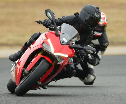 Kaori is a regular track day rider and also a road rider...