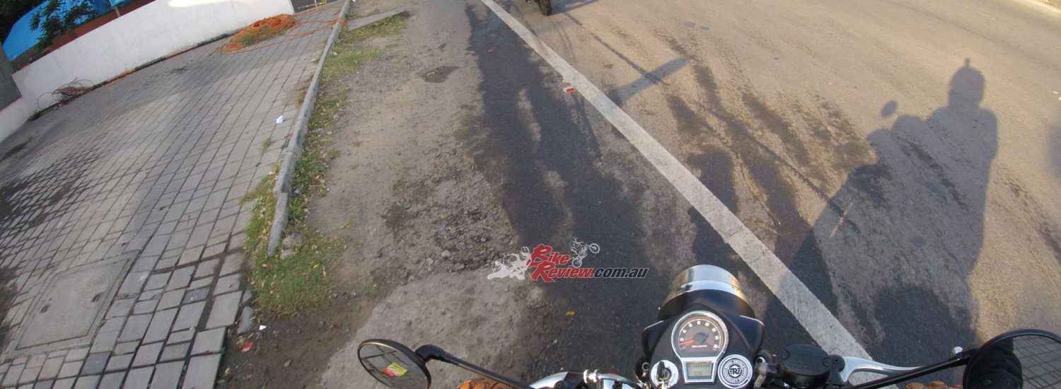 Pulling out of the hotel driveway onto the open road of Chennai for my first riding experience in India, I could not have been on a more suitable motorcycle.