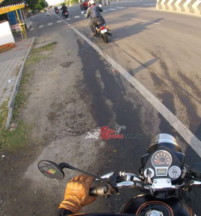 Pulling out of the hotel driveway onto the open road of Chennai for my first riding experience in India, I could not have been on a more suitable motorcycle.