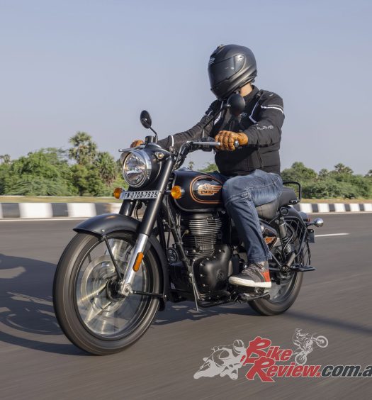 The riding position is comfy for a taller rider, while the super soft seat and good rear suspension (no bottoming out even in India), will be great on bumpy Aussie roads.