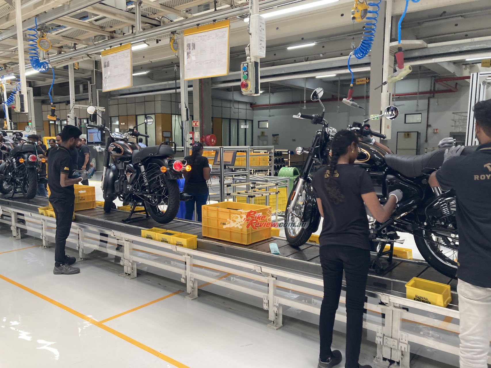 Royal Enfield's Vallum plant produces around 3,300 motorcycles per day, helping feed the 30,000-plus daily bike sales in India... 