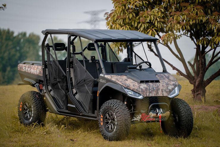 The Fugleman UT10 Crew UTV features a 6-passenger cabin with ample leg room and storage for any adventure.