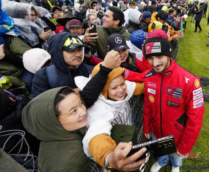 Pecco with fans.