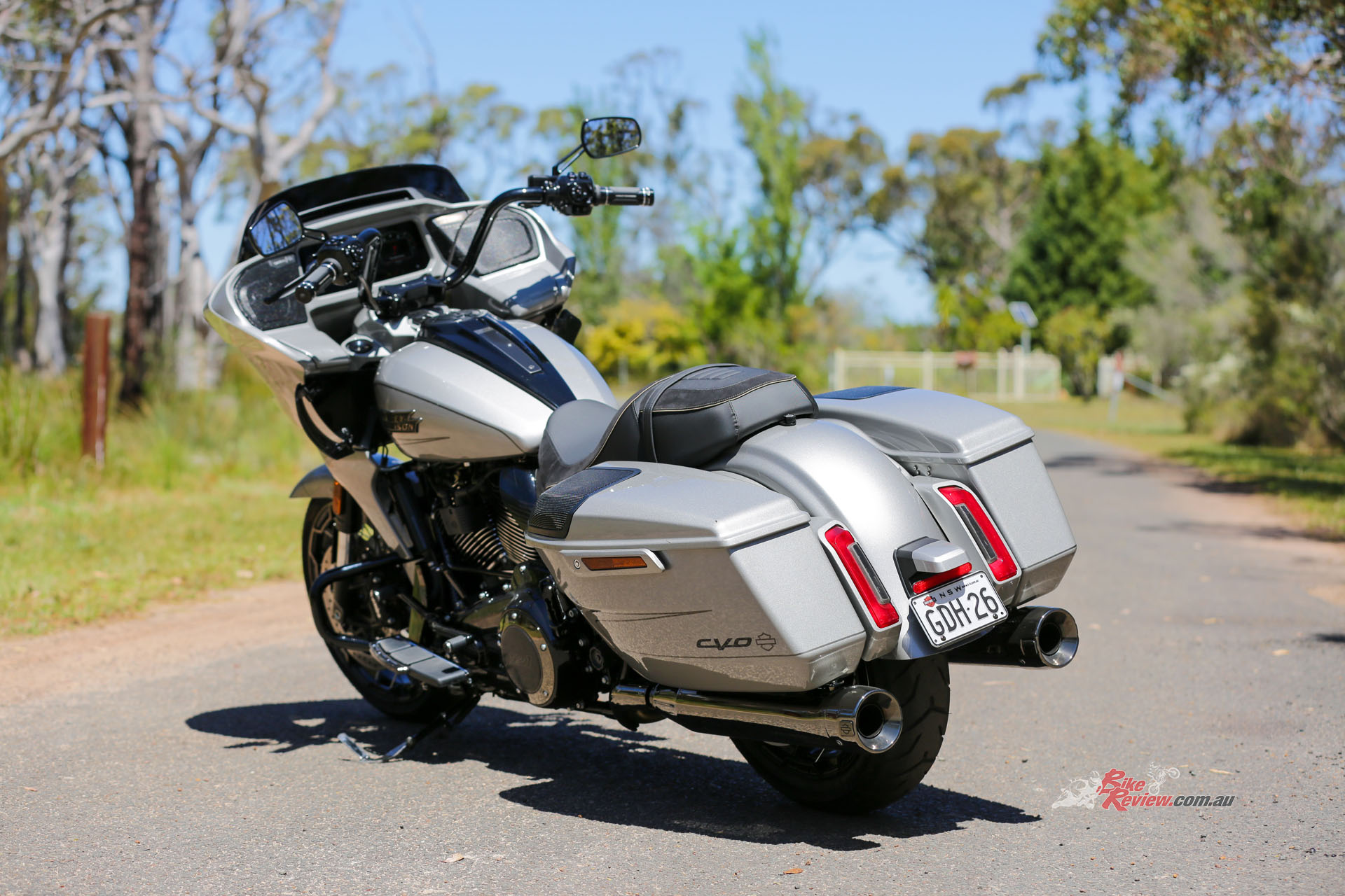 "The first peek at the new Road Glide CVO and it can only be described as intimidating. The bike is humongous in all dimensions, the screen is bigger than an iPad, and the engine is the largest capacity I've ever tested."
