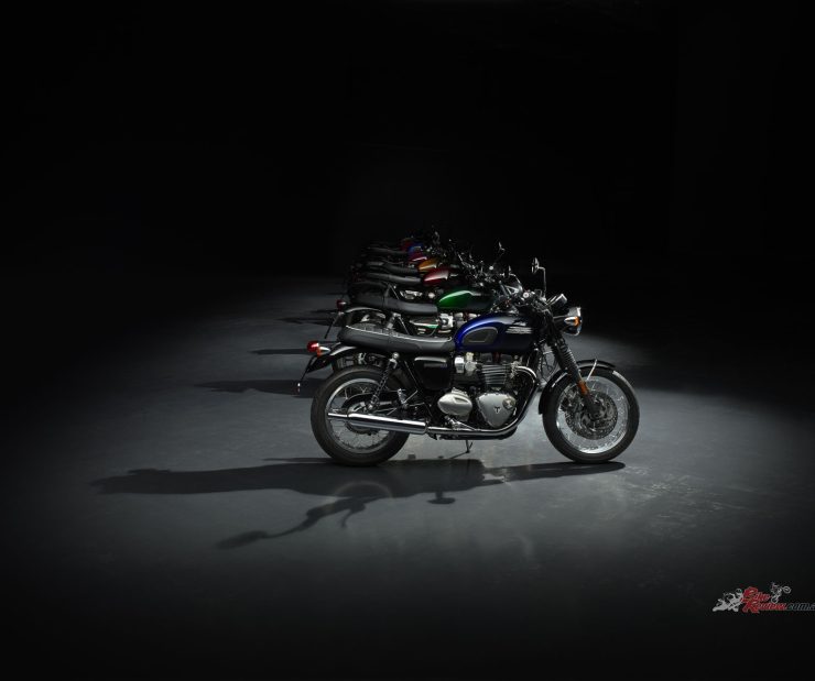 The world will soon be seeing Triumph's Bonnevilles in a new light, thanks to a dramatic new custom-style paint finish which makes its debut on eight Modern Classics in 2024. 