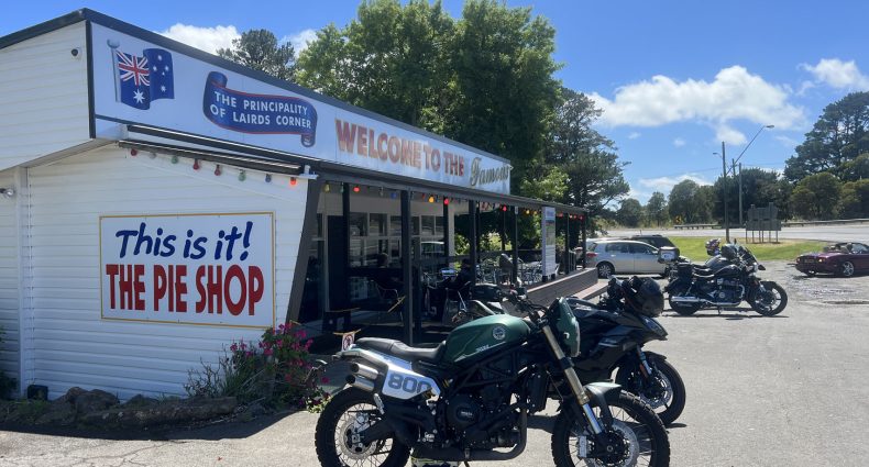 It's the rule of Mac Pass to stop up at the pie shop. They love having motorcycle and car enthusiasts here...