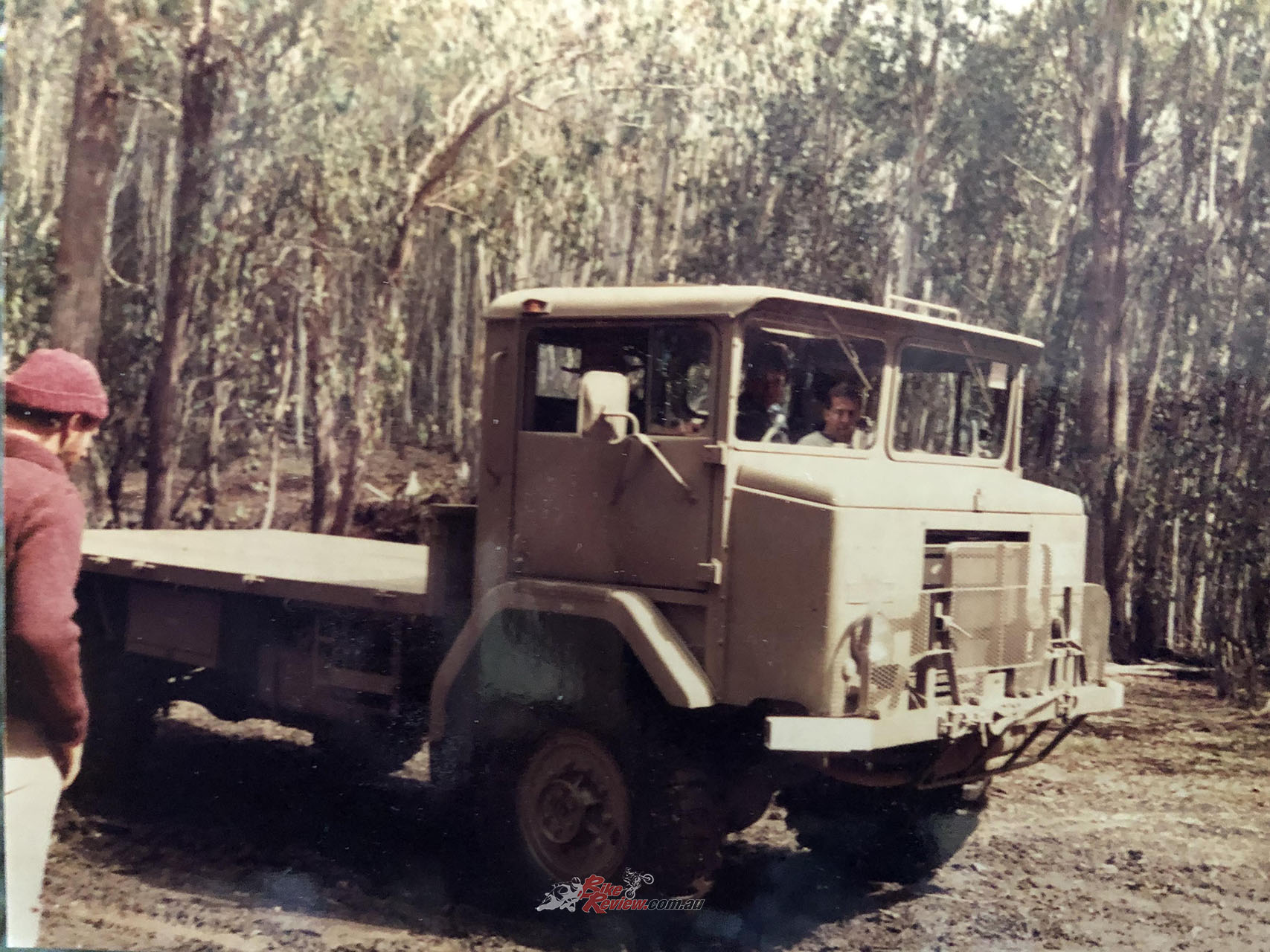 Rob did enjoy hosting international guests during the Swann Series, and once, he took a group of riders and journos out in his new pride and joy – an army troop carrier – into the steep hills outside Wodonga.