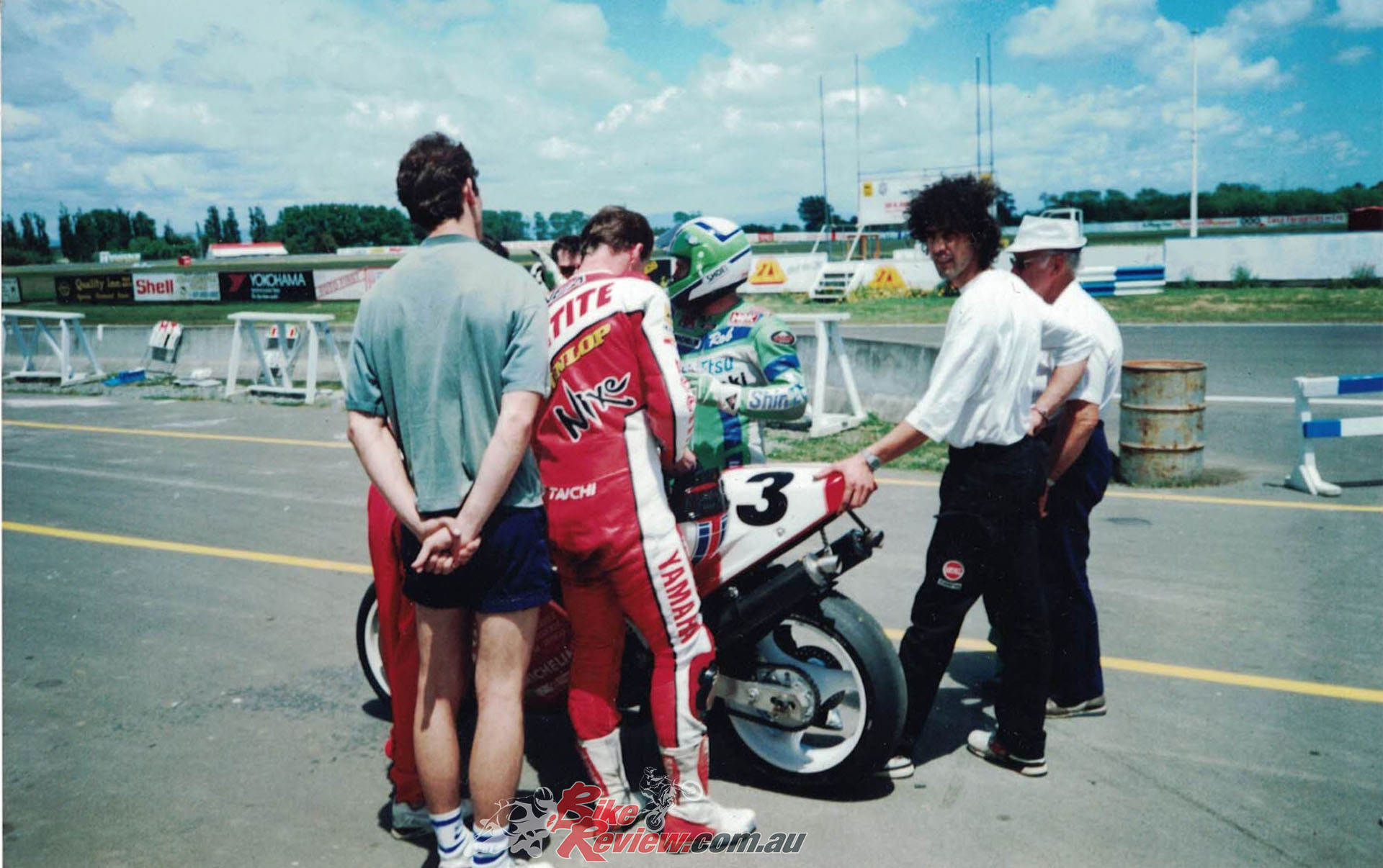 Phillis testing the Roche Ducati at the end of the 1990 WorldSBK season after an awesome round...