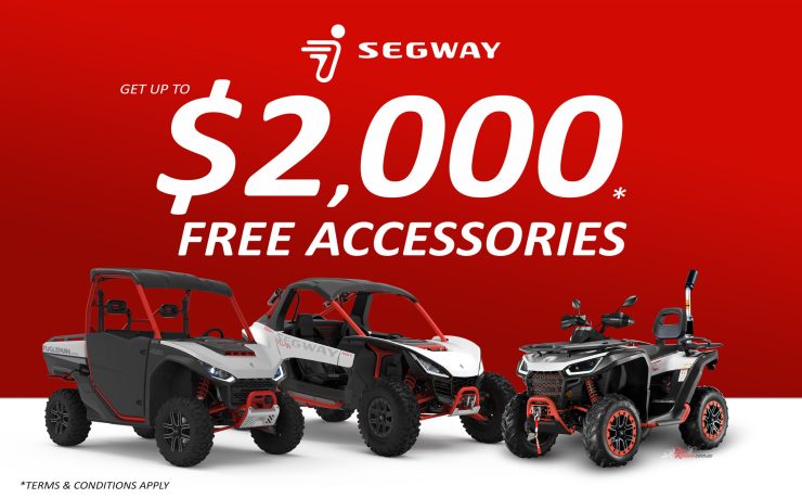 From October 20th to December 31st 2023, Segway Powersports is offering customers up to $2,000 retail value worth of bonus accessories when they purchase from the selected models across the range.